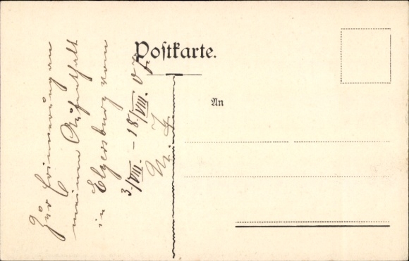 Postcard Elgersburg Thuringia, part of the castle, surroundings