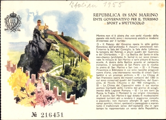 KP artysty San Marino, zamek, ściana