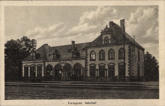 Ak Voldagsen Einbeck in Niedersachsen, Bahnhof, Gleisseite