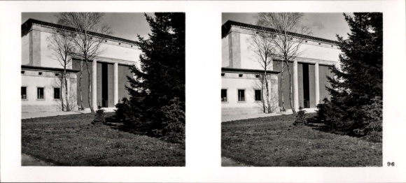 Stereo Raumbild Foto "Deutsche Plastik unserer Zeit", Nr. 96 Staatsatelier Baldham, Werkstatt Thorak