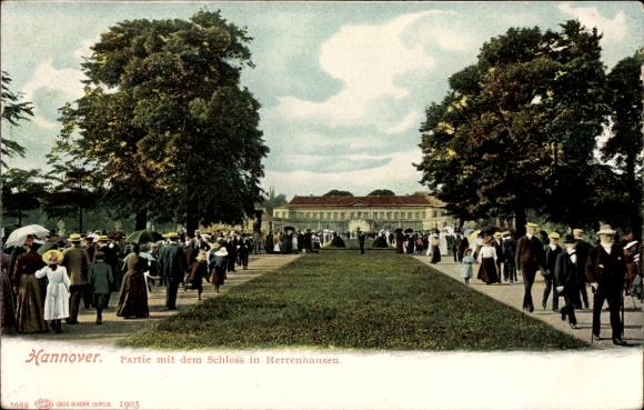 Postcard Herrenhausen Hannover in Lower Saxony, Herrenhausen Palace