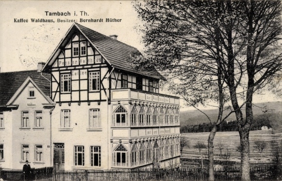 Postcard Tambach Dietharz in Thuringia, Coffee Waldhaus