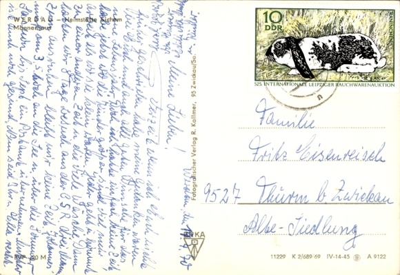 Postcard Werda im Vogtland, Heimstätte Eichem Men's House