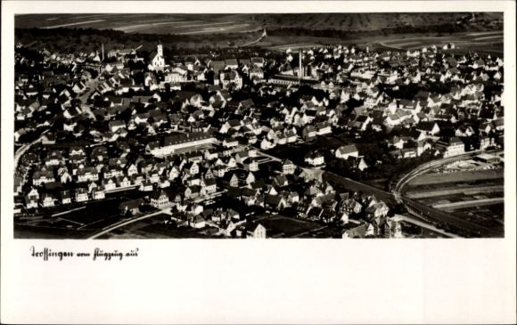 Ak Trossingen auf der Baar, Fliegeraufnahme