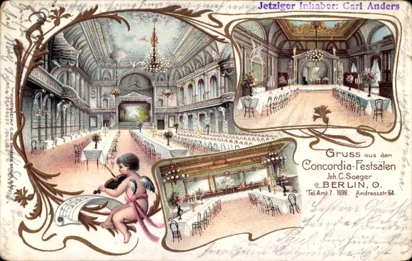 Chromo-Litho Berlin Friedrichshain, Concordia Festival Halls, Andreasstraße 64