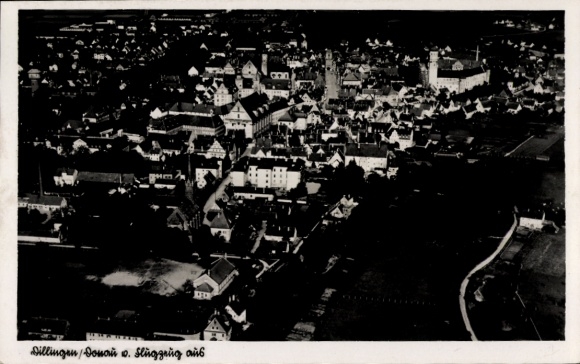 Postcard Dillingen an der Donau, aerial photograph