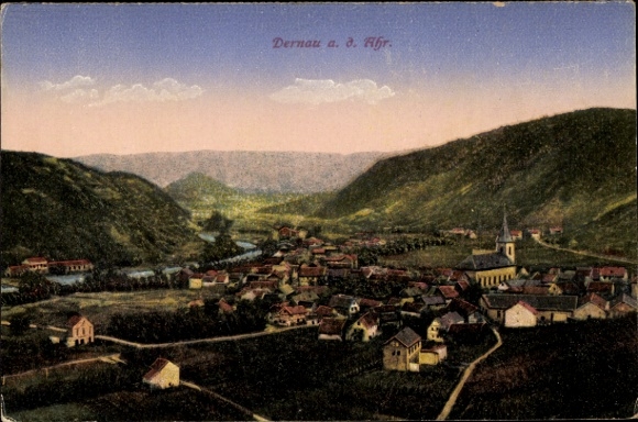 Postcard Dernau on the Ahr, general view