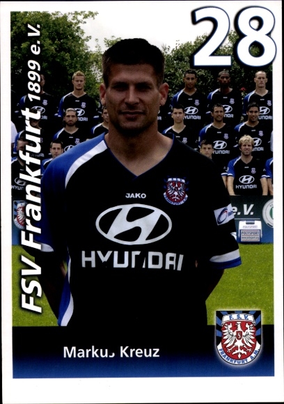 Autogrammkarte Fußballer Markus Kreuz, FSV Frankfurt, Autogramm