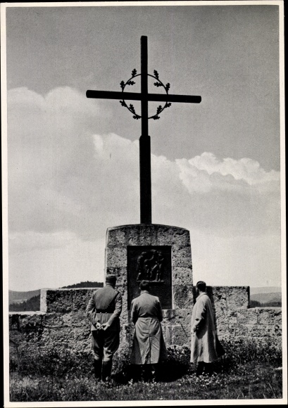 Sammelbild Adolf Hitler, Der Führer in Franken, Gefallenendenkmal in Hiltpoltstein, Sammelwerk 15  2