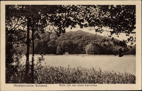 Postcard Kalkhütte Römnitz in Lauenburg, lake