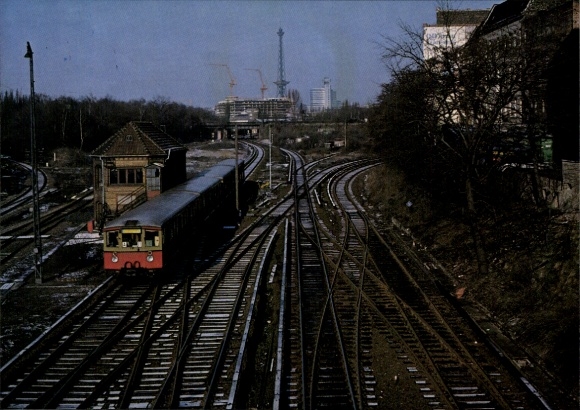 Ak Berlin Wilmersdorf Halensee, Gleisanlage, S-Bahn