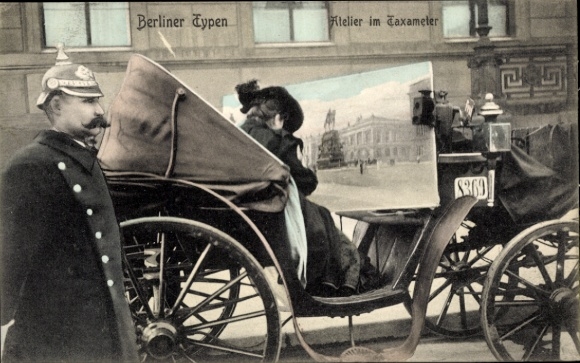 Postcard Berlin, Atelier im Taximeter, Kutsche
