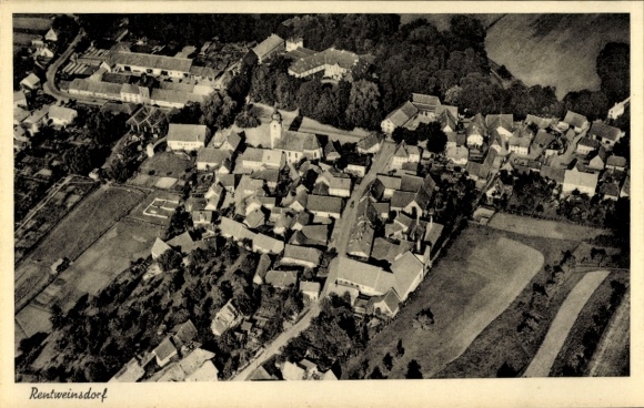 Ak Rentweinsdorf in Unterfranken, Fliegeraufnahme