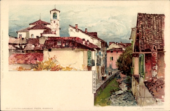 Artysta lito Wielandt, Manuel, Stresa Borromeo Lago Maggiore Piemonte, miasto