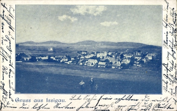 Postcard Issigau in Upper Franconia, Panorama