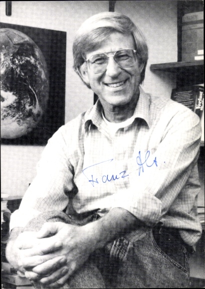 Postcard Moderator Franz Alt, Portrait, Autograph