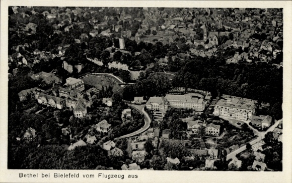 Postcard Bethel Bielefeld in North Rhine Westphalia, aerial view of Bethel near Bielefeld, city view,
