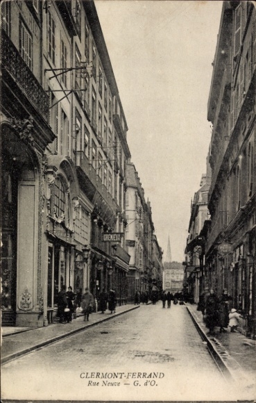 Postcard Clermont Ferrand Puy de Dôme, New Street