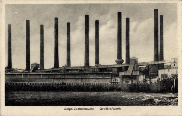 Postcard Zschornewitz Gräfenhainichen in Saxony-Anhalt, large power plant