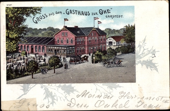 Litho Garstedt Norderstedt Schleswig Holstein, Gasthaus zur Ohe