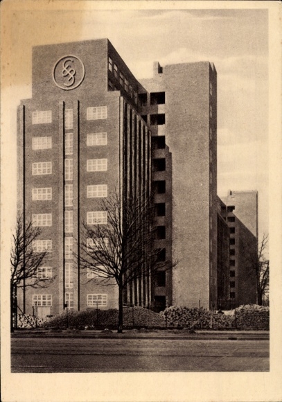 Postcard Berlin Spandau Siemensstadt, Schuckertwerke AG, Schaltwerk Hochhaus