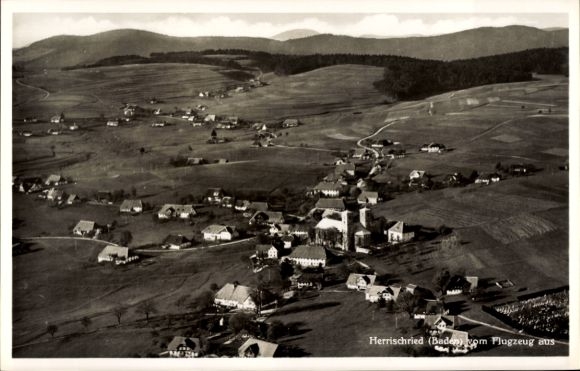 Postcard Herrischried am Hotzenwald, aerial photograph