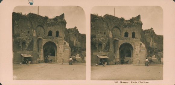Stereo photo Roma Rome Lazio, Porta Pinciana