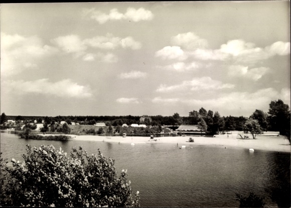 Postcard Güster in Schleswig Holstein, camping site at Prüsssee