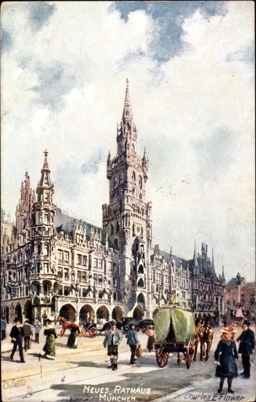Artist PC Flower, Charles, Munich Bavaria, City Hall