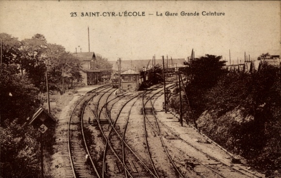 Ak Saint Cyr l'Ecole Yvelines, Bahnhof Grande Ceinture