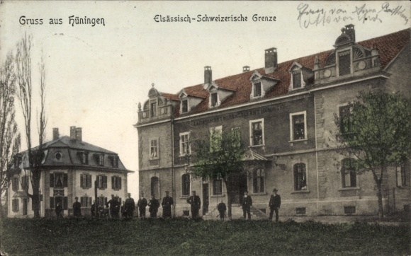 KP Huningue Hüningen Alzacja Haut Rhin, granica alzacko-szwajcarska