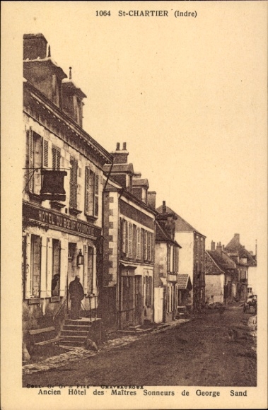 Postcard Saint Chartier Indre, Ancien Hotel des Maitres Sonneurs de George Sand