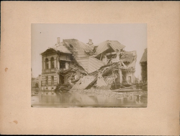 Photo Hrádek nad Nisou Grottau Reg. Reichenberg, collapsed restaurant Kolosseum, flood 1897