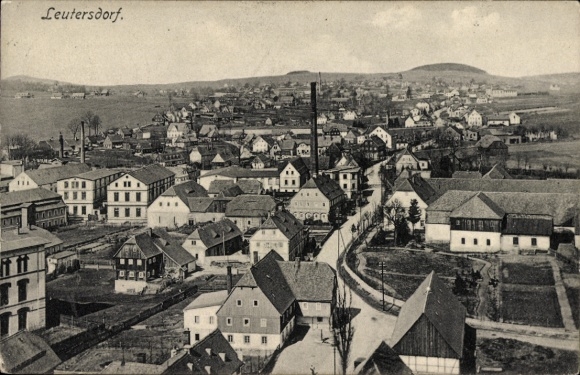 Ak Leutersdorf in de wijk Görlitz, uitzicht op het dorp en de omgeving