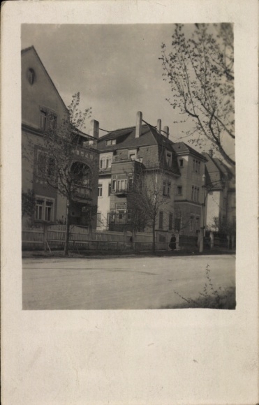 foto Ak Dresden Klotzsche, straatgebied, villa's