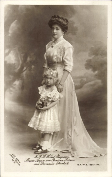 Ak Maria Anna von Österreich-Teschen, Prinzessin Maria Anna von Bourbon Parma, Prinzessin Elisabeth