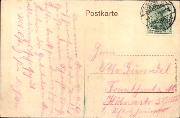 Postcard Dresden Nordost Niederpoyritz, view of the Staffelstein, building