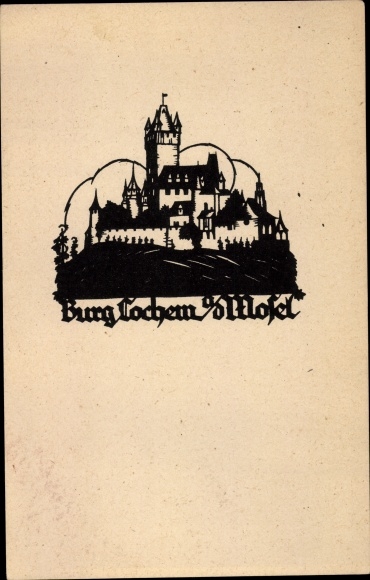 Paper cut PC Cochem on the Moselle, Cochem Castle