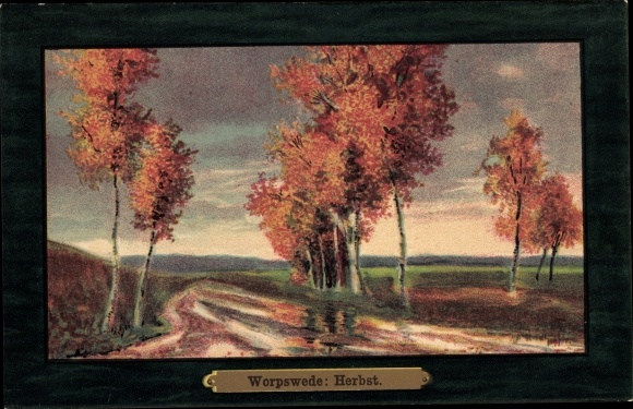 Kunstenaarskaart Wencke S., Worpswede, herfst, nr. 1082