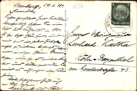 Postcard Stromberg im Hunsrück, The Kurhaus with surroundings, porch