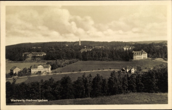 Postcard Westewitz Hochweitzschen Großweitzschen in Saxony, Panorama