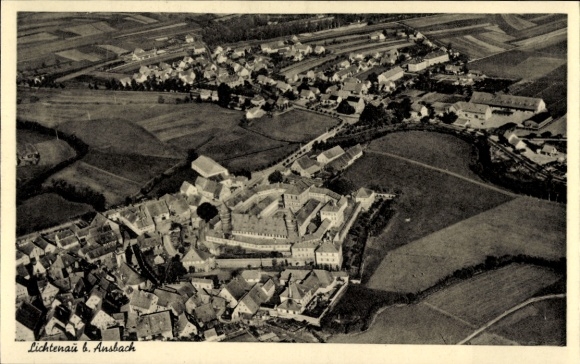 Ak Lichtenau in Midden-Franken, luchtfoto