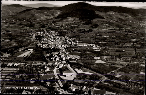 Postcard Oberrotweil Vogtsburg im Kaiserstuhl, aerial photograph