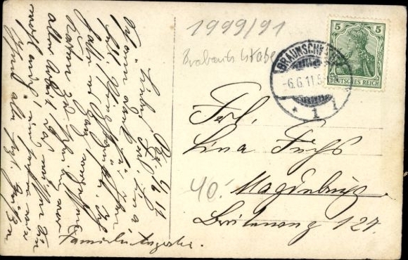 Photo Postcard Braunschweig in Lower Saxony, grocery store, interior view, sausage, scale
