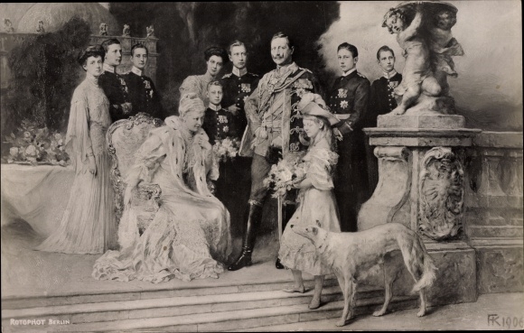Artist PC Keller, Ferdinand, German Imperial House under Kaiser Wilhelm II, Greyhound, RPH