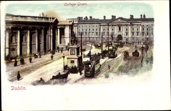 KP Dublin Ireland, College Green, linia tramwajowa nr 8