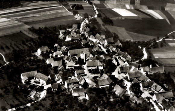 Postcard Stubersheim Amstetten in the Swabian Alb, aerial photograph