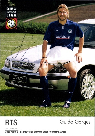 Autograph card footballer Guido Gorges, SpVgg Greuther Fürth, autograph