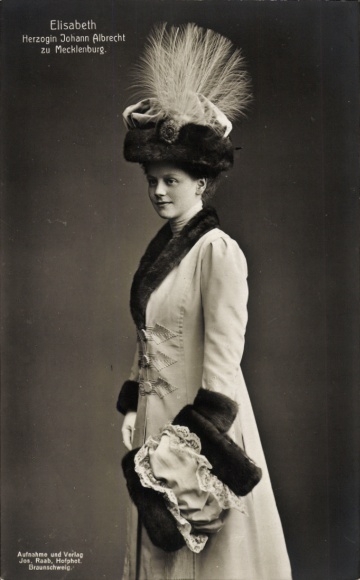 Ak Elisabeth zu Stolberg Roßla, Herzogin Johann Albrecht zu Mecklenburg, Portrait