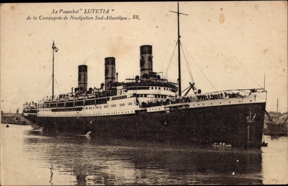 Ak Paquebot Lutetia, Zuid-Atlantische navigatiemaatschappij